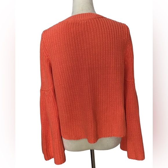 Free People Damsel Flared Sleeve V Neck Sweater Women’s Size Medium NEW - Picture 9 of 11